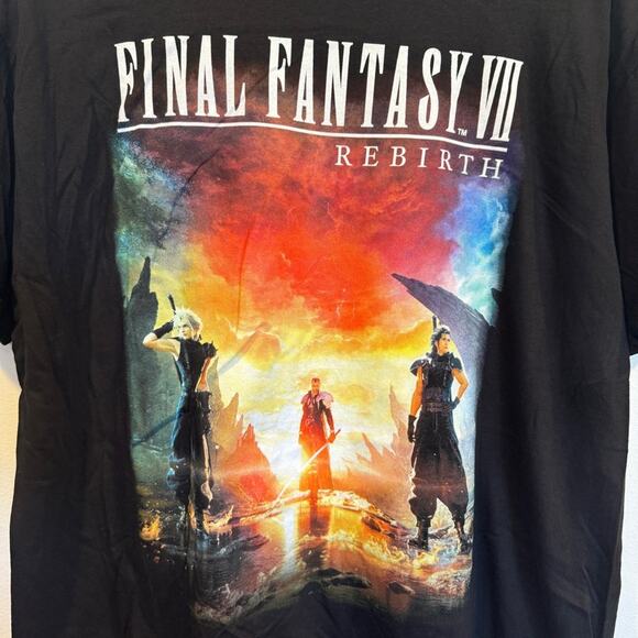 Final Fantasy VII Rebirth Short Sleeve Black T-Shirt Unisex NEW without Tags - Picture 3 of 4